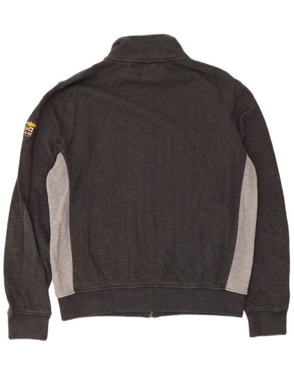 Męska kurtka dresowa Marina Militare z grafiką, 2XL, szara, z blokami kolorów