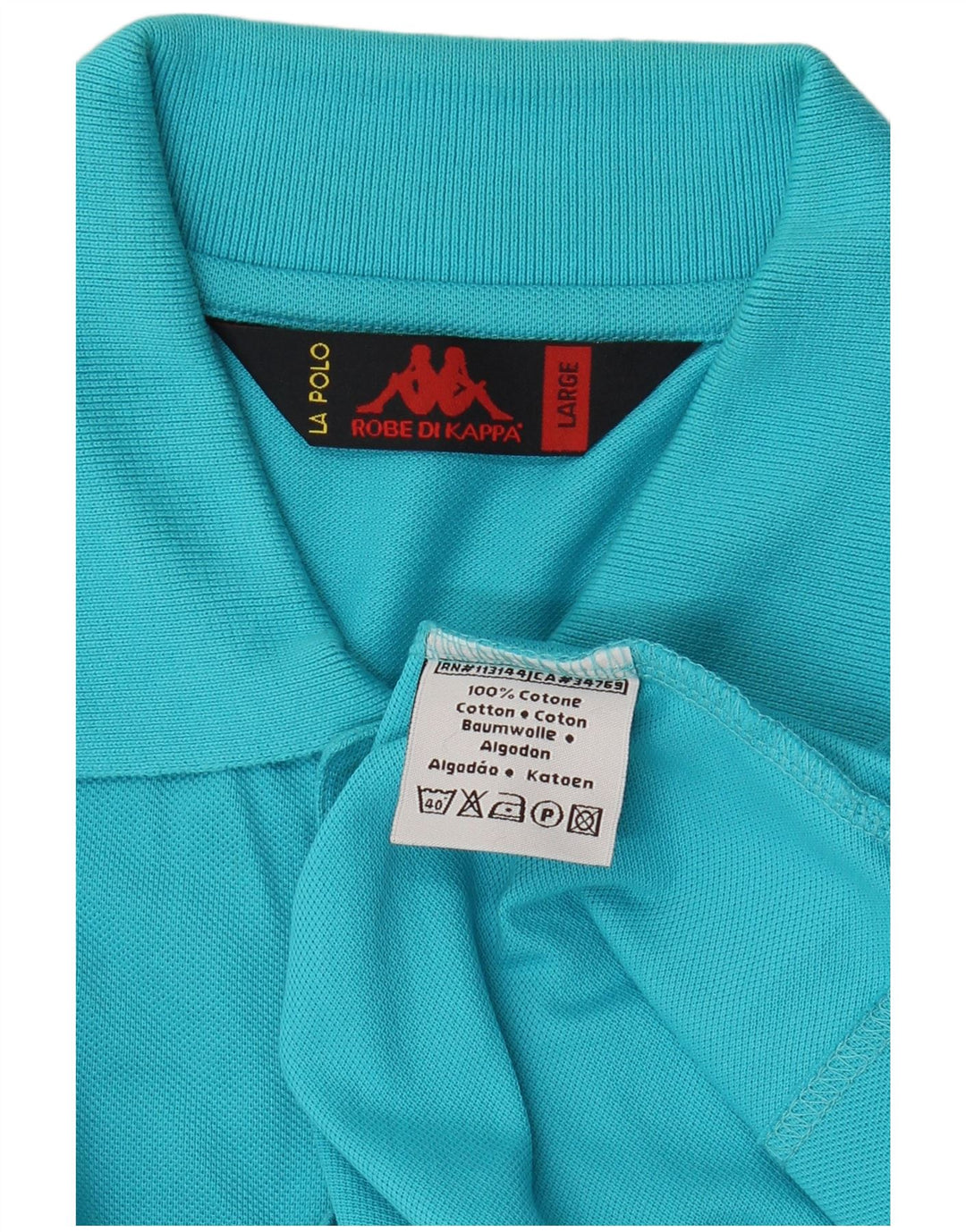 Męska koszulka polo KAPPA, duża, niebieska, bawełniana