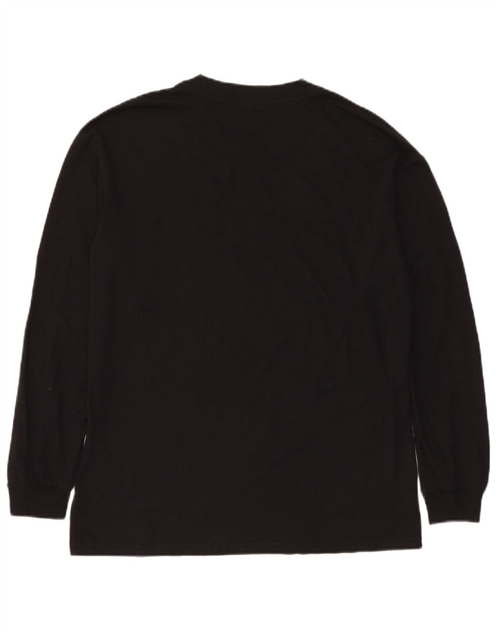 Męski top JACK & JONES z długim rękawem, mały, czarny, bawełniany