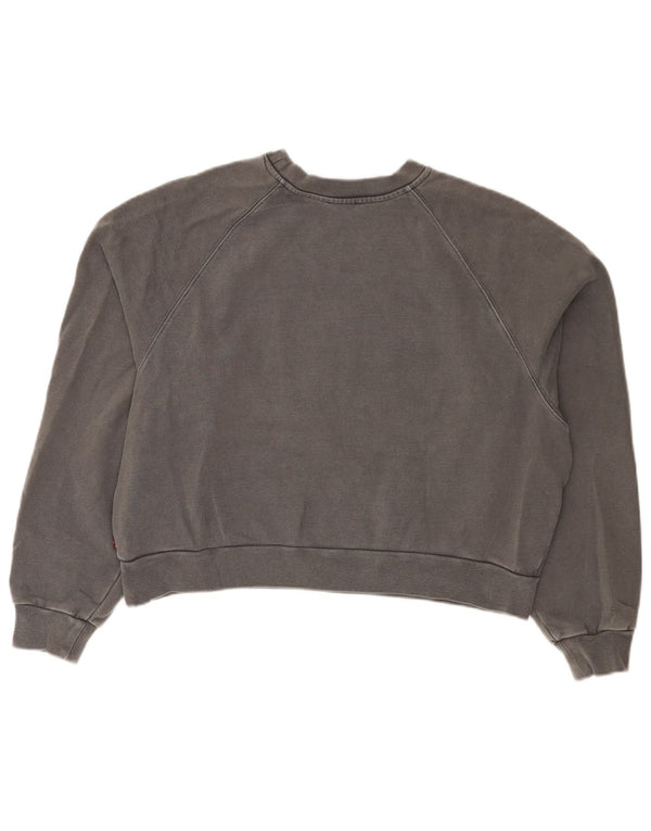 Damski sweter oversize Levi's Crop Graphic UK 14, średni szary
