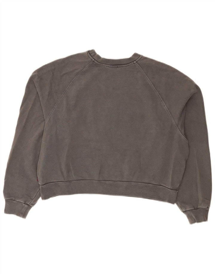 Damski sweter oversize Levi's Crop Graphic UK 14, średni szary