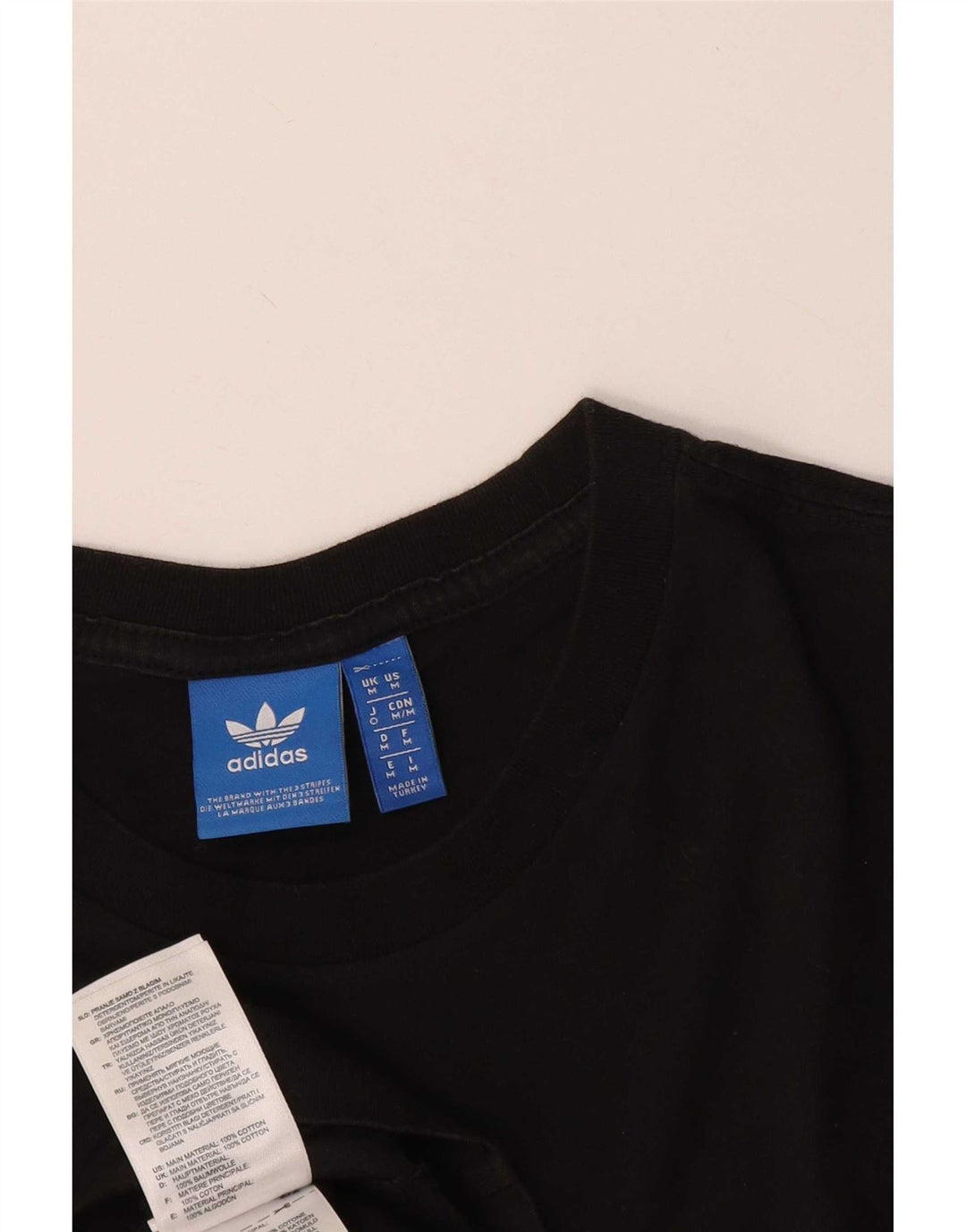 Męska koszulka z grafiką Adidas, średnia, czarna bawełna