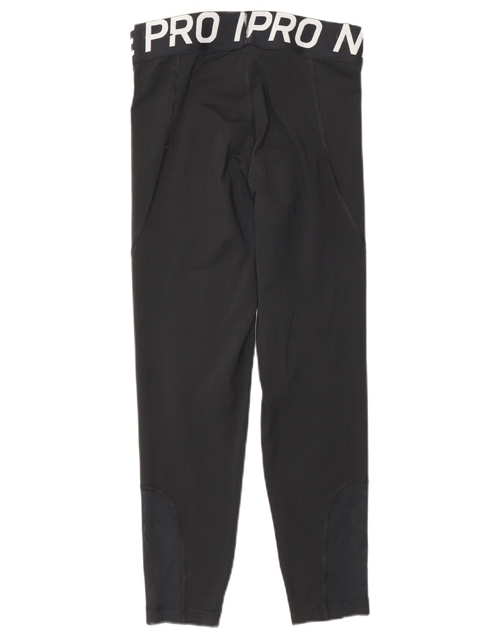Damskie legginsy Nike z grafiką, małe, czarne, poliestrowe, sportowe