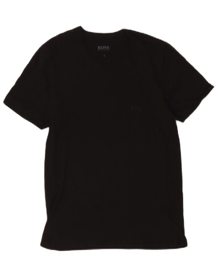T-shirt męski Hugo Boss, mały, czarny, bawełniany
