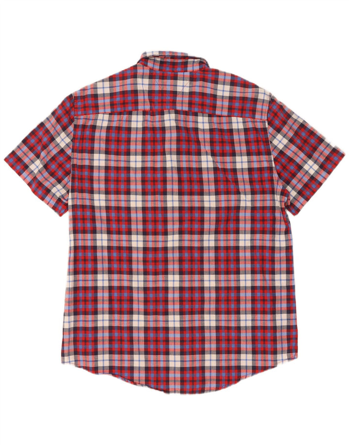 Męska koszula slim fit z krótkim rękawem Tommy Hilfiger w dużą wielobarwną kratkę