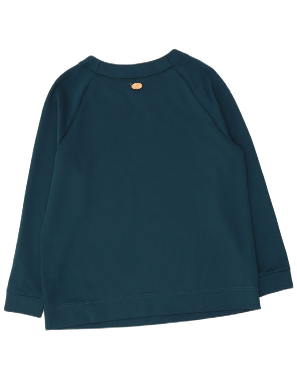 Damski sweter z grafiką GATTINONI UK 14, duży, niebieski poliester