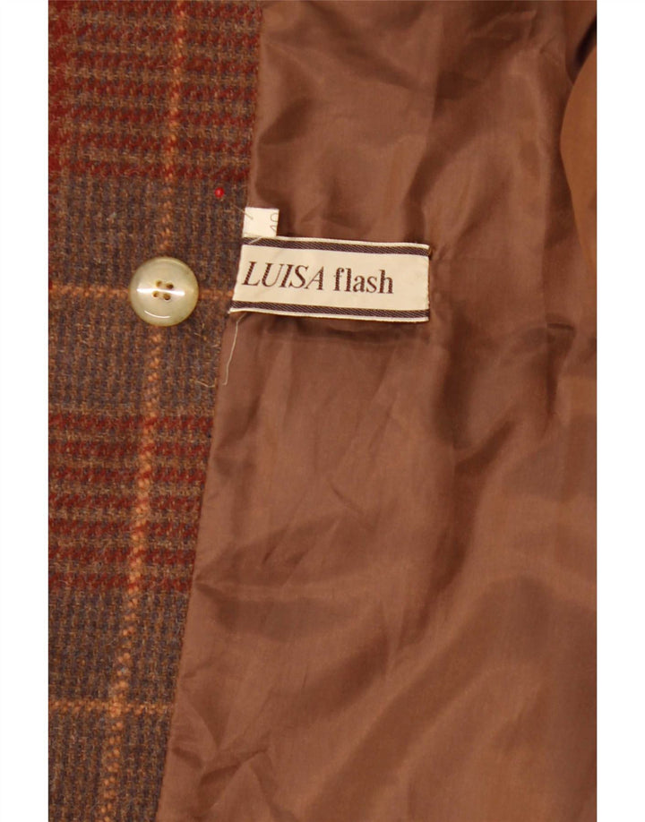 Vintage damski płaszcz z podwójnymi piersiami IT 40 Small Brown