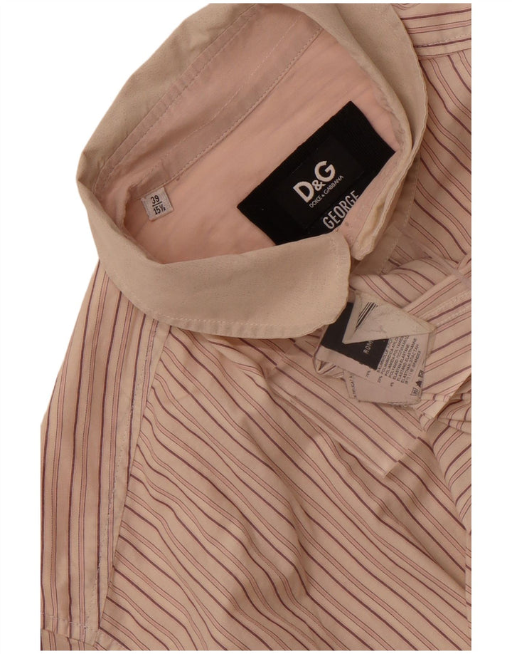 Koszula męska George Dolce & Gabbana rozmiar 39 15 1/2 w średnie beżowe paski