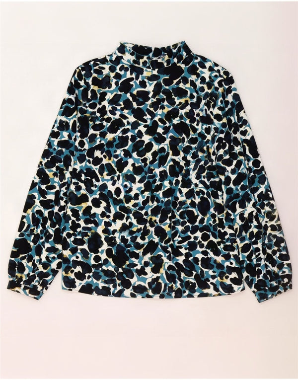 Zara Womens Front Tie Blouse Top UK 10 Small Multicoloured Animal Print