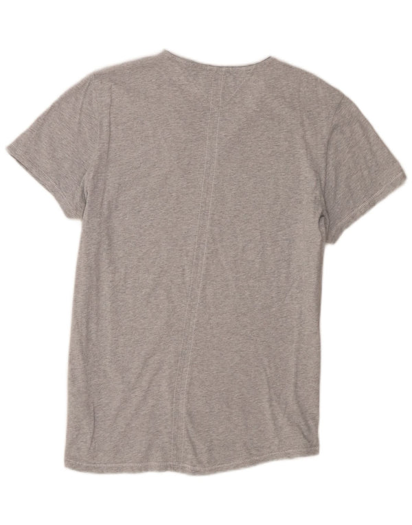 T-shirt damski Tommy Hilfiger Slim Fit Top UK 16, duży, szary, bawełniany