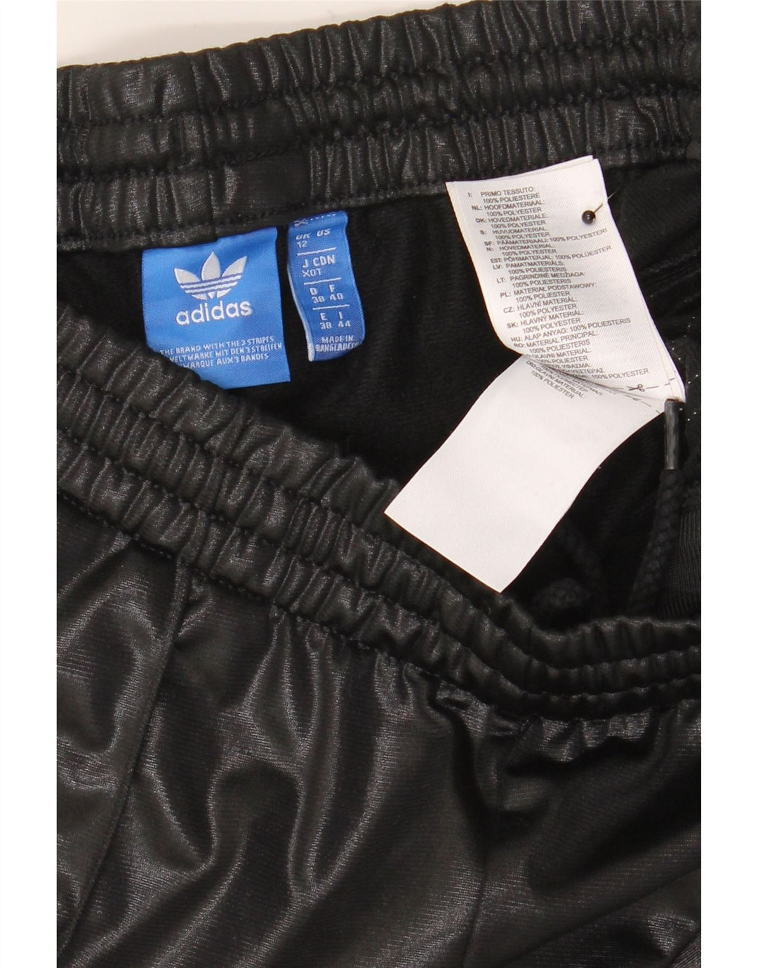 Damskie spodnie dresowe Adidas UK 12 Średni czarny poliester
