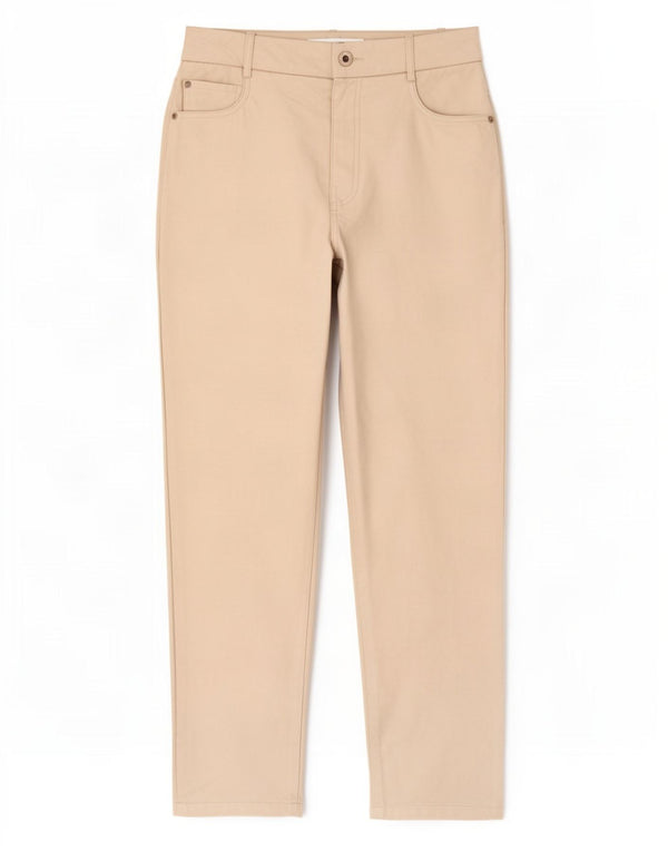 Damskie zwężane spodnie ze sztucznej skóry Zara EU 38 Small W28 L27 Beżowe