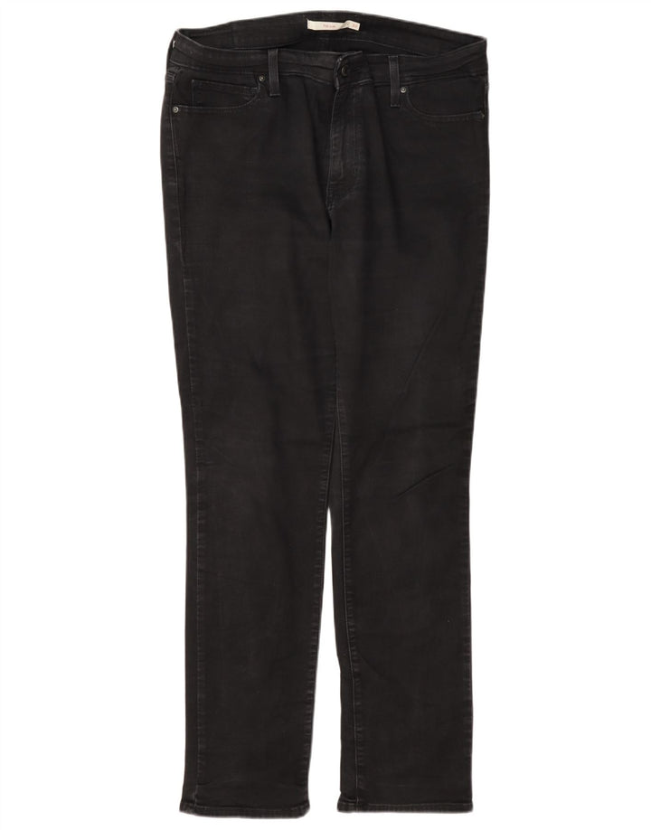 Damskie jeansy Levi's 712 Slim W32 L32 Czarna bawełna