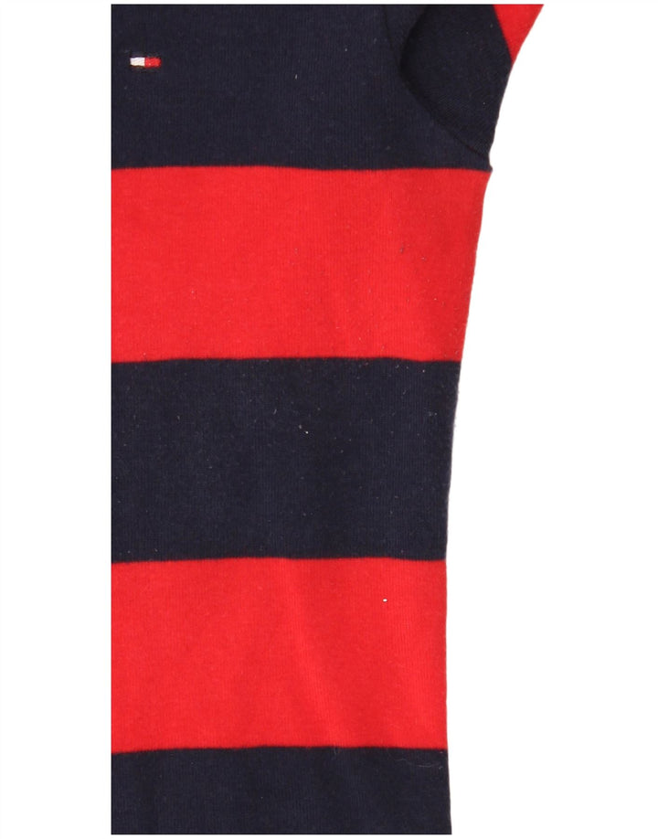 Top damski Tommy Hilfiger z długim rękawem, UK 10, małe, bawełniane w czerwone paski