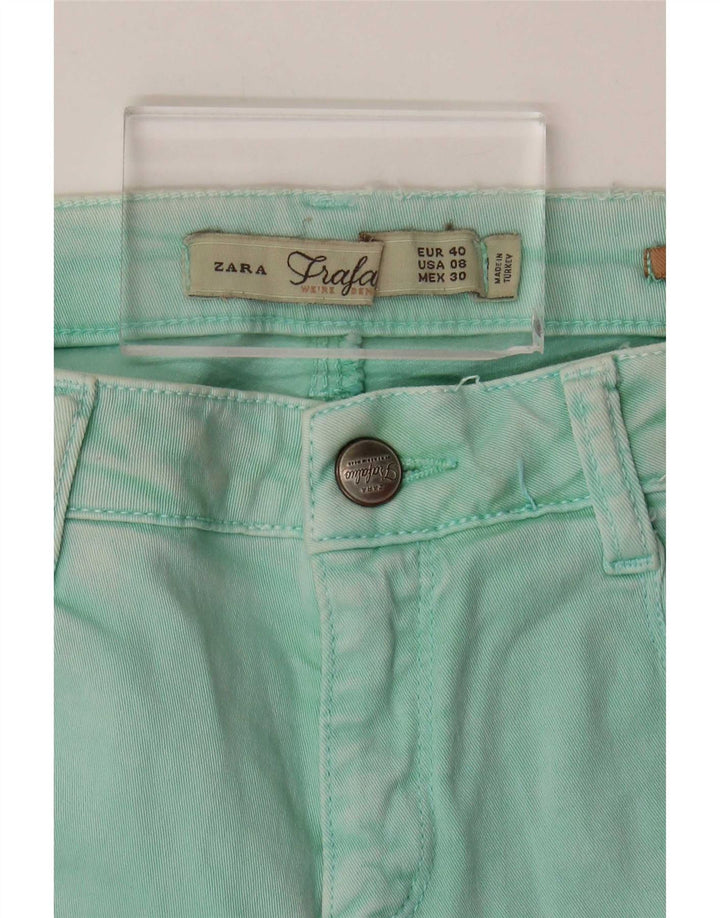 Damskie jeansy Zara Trafaluc Straight EU 40 Medium W30 L28 Turkusowe