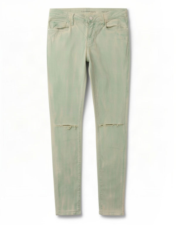 Damskie jeansy Calvin Klein w trudnej sytuacji W27 L32 Turkusowy krawat