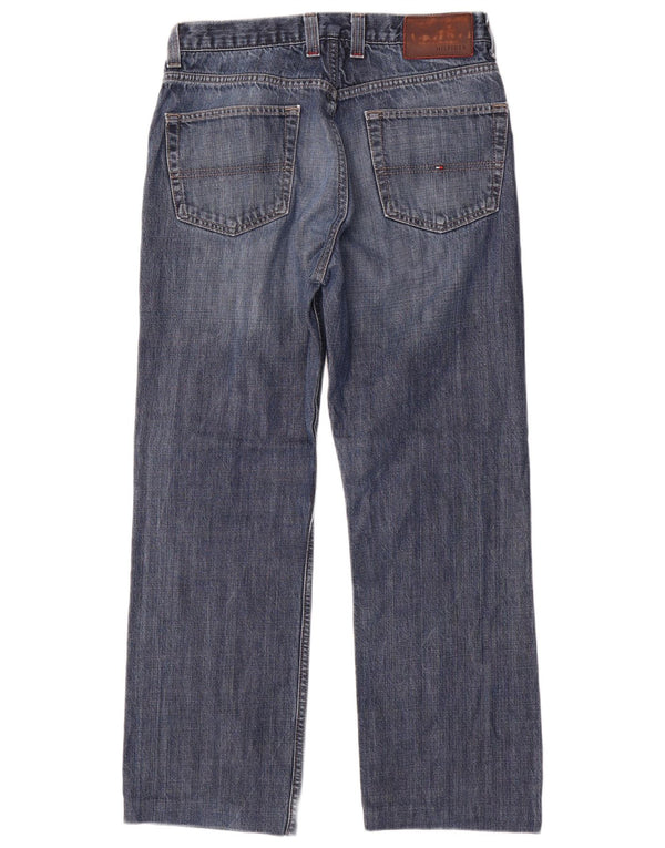 Męskie proste dżinsy TOMMY HILFIGER W32 L29 Granatowa bawełna