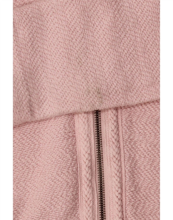 Damski sweter z kapturem i zamkiem FAT FACE UK 10, mały, różowy, bawełniany