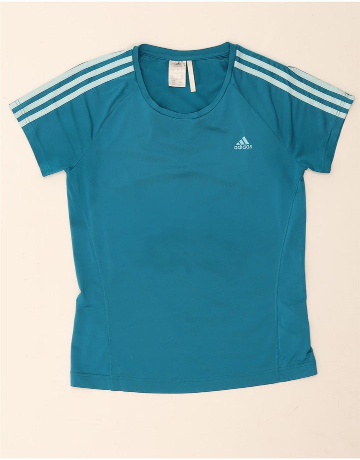 Damska koszulka Adidas Top UK 12/14 Średni niebieski poliester