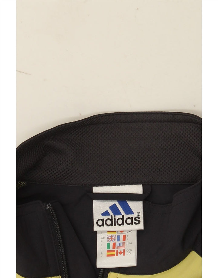 Adidas Męska kurtka dresowa Climashell Top, duża, czarna, z blokami kolorów