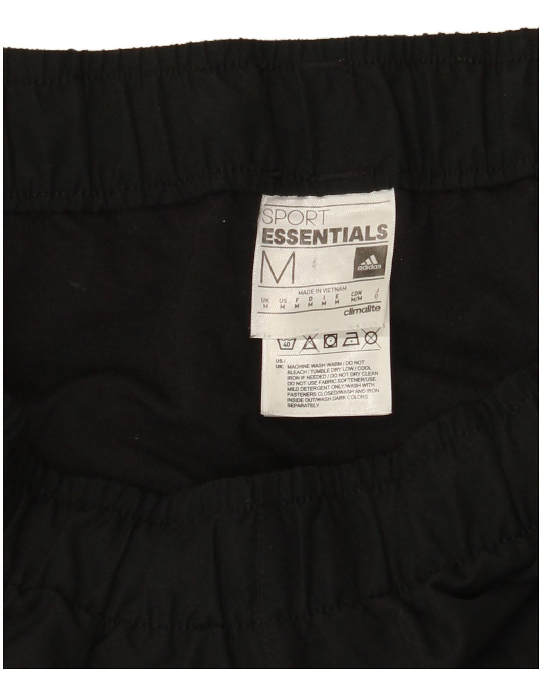 Męskie spodnie dresowe ADIDAS Climalite Joggers, średni czarny poliester