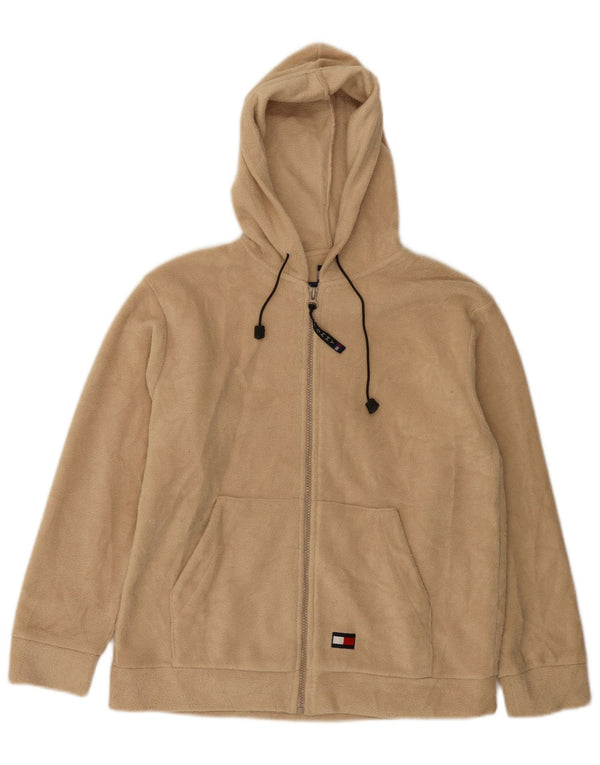 Damska kurtka polarowa z kapturem Tommy Hilfiger UK 18 XL Beżowy poliester