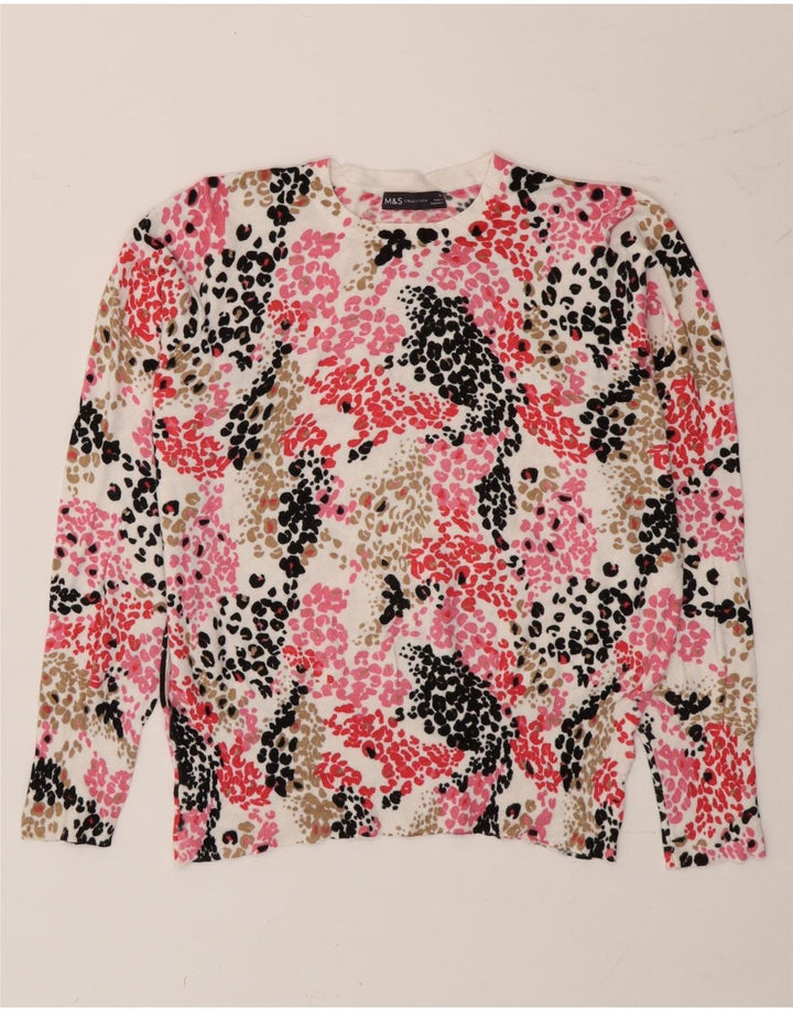 Marks & Spencer Damski sweter z okrągłym dekoltem, UK 14, duży, wielokolorowy