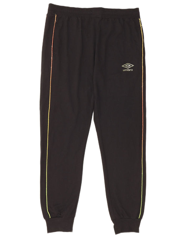 Spodnie dresowe dla chłopców Umbro, 15-16 lat, 2XL, czarne, bawełniane w paski