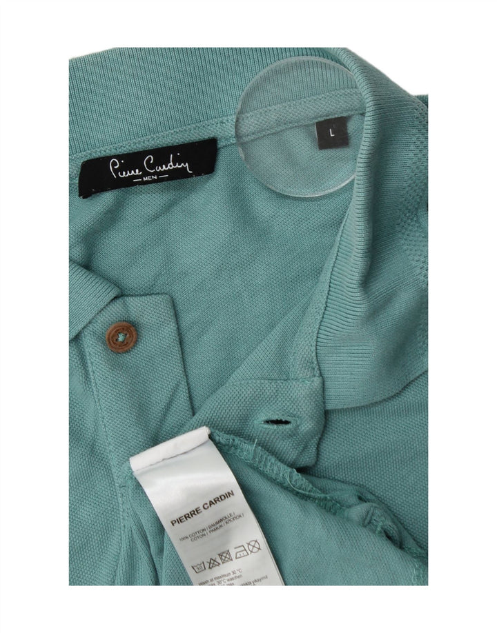 Męska koszulka polo Pierre Cardin, duża, turkusowa, bawełniana