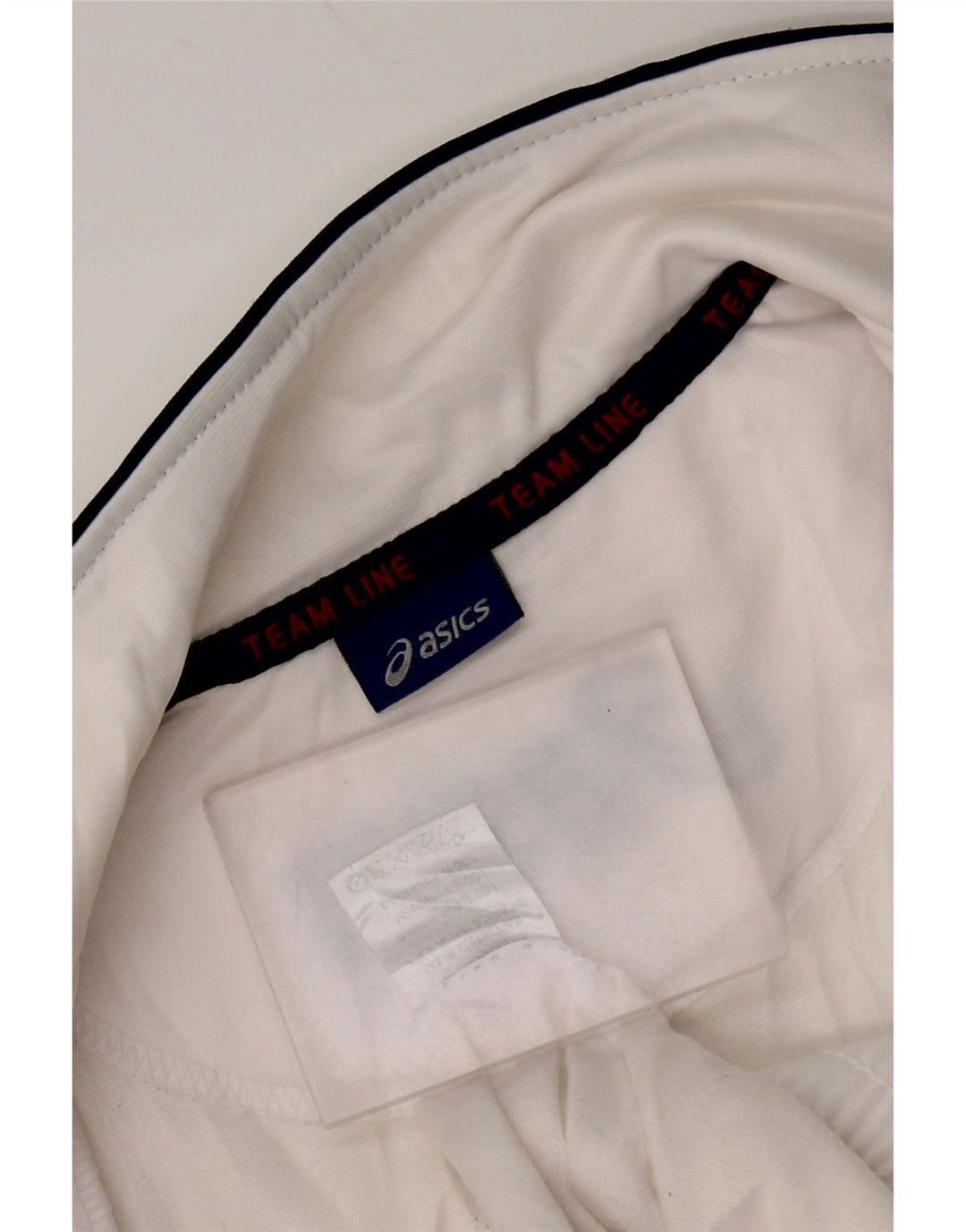 Męska kurtka dresowa ASICS z grafiką, poliester w kolorze średniej bieli