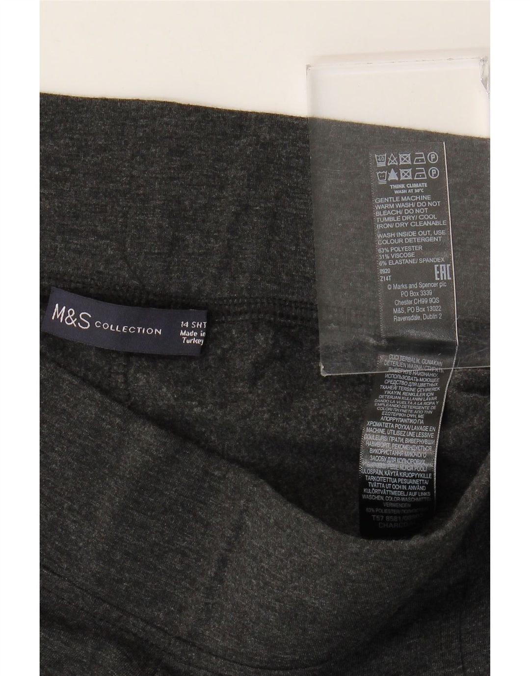 Damskie legginsy Marks & Spencer UK 14, duże, szare, poliestrowe