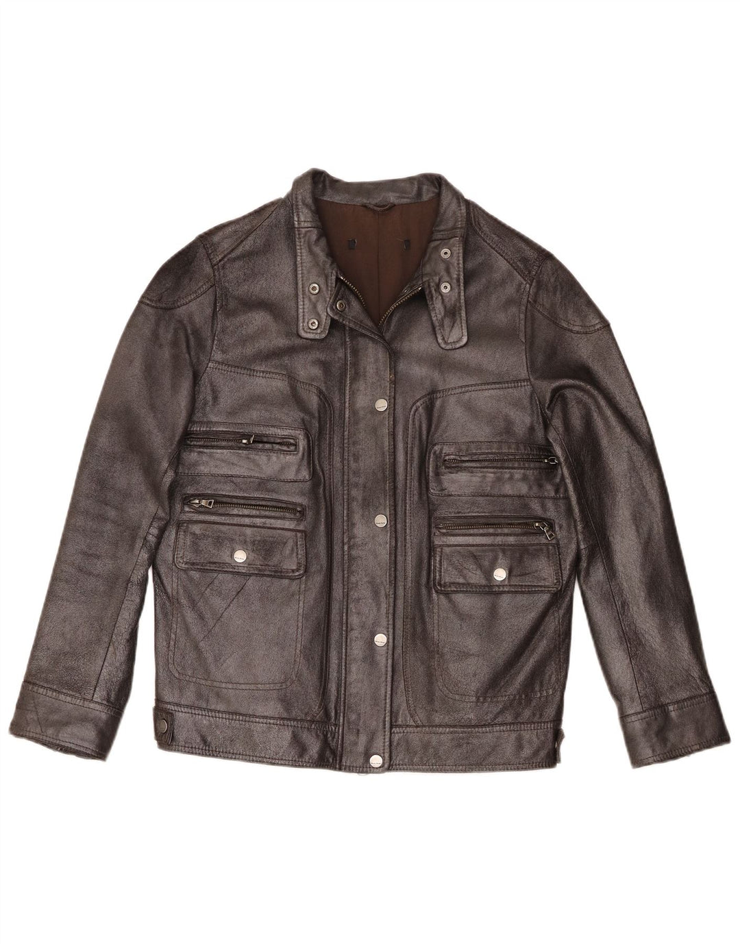 Marc Aurel Damska kurtka skórzana UK 14, średnia czarna skóra