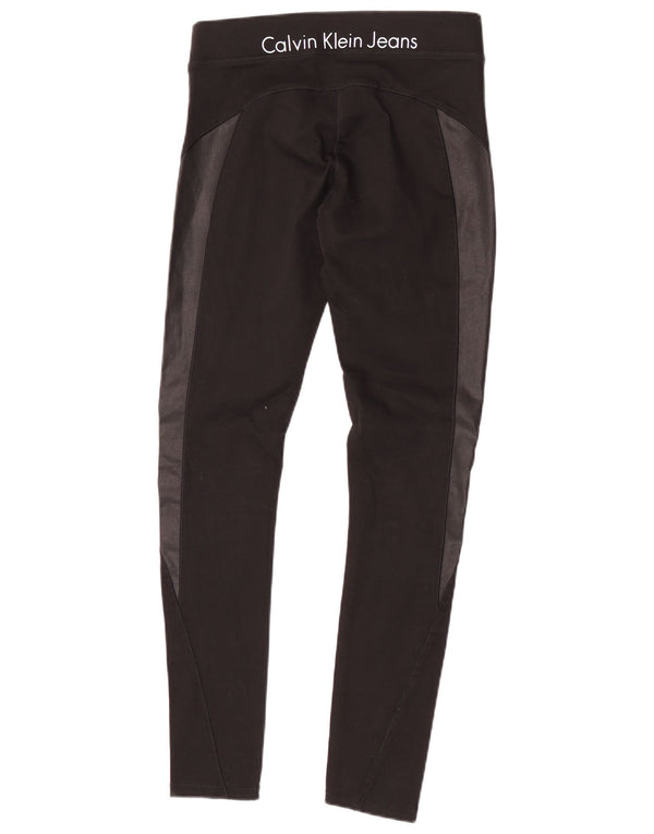 Damskie legginsy Calvin Klein Jeans Graphic UK 10 Small Black Colorblock