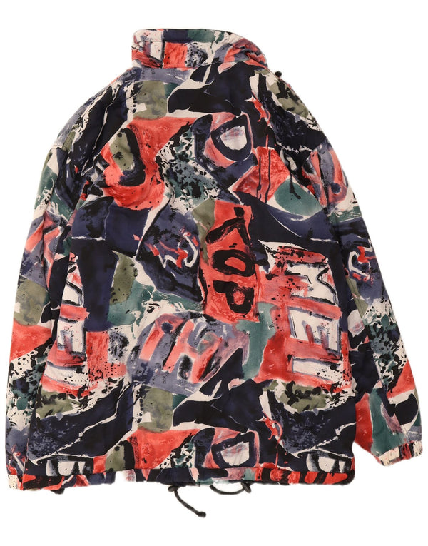 Vintage męska kurtka wiatrówka w abstrakcyjny wzór UK 42 XL wielokolorowa