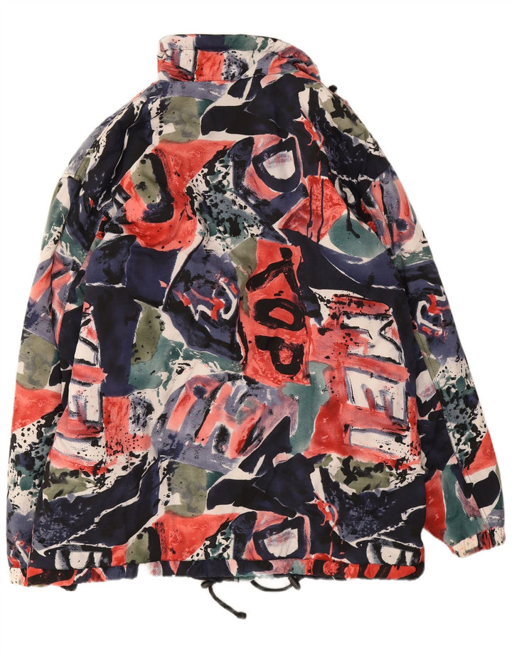 Vintage męska kurtka wiatrówka w abstrakcyjny wzór UK 42 XL wielokolorowa