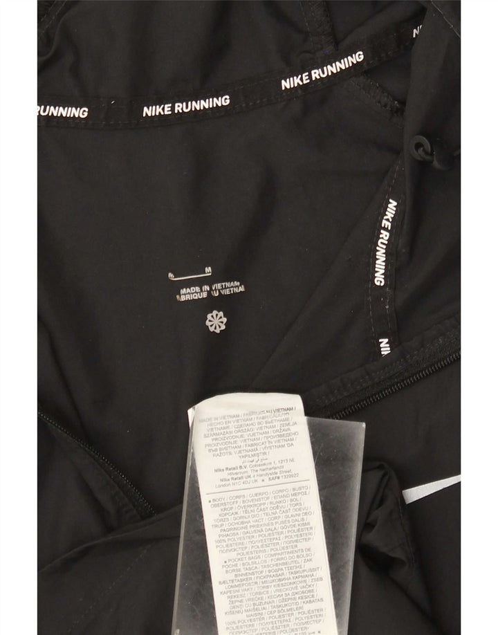 Damska kurtka dresowa do biegania z kapturem i kapturem Nike UK 14, średnia czarna