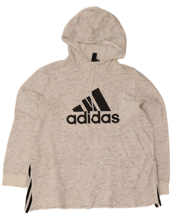 Damska bluza z kapturem Adidas Graphic UK 20/22 XL Off White Flecked Sports