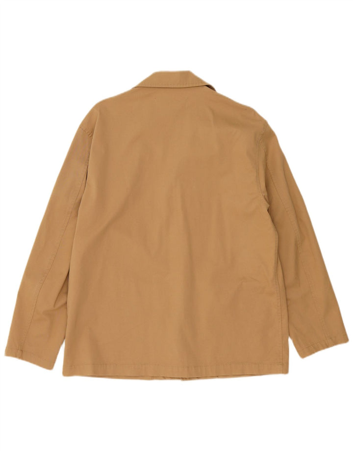 Damska marynarka zapinana na 3 guziki, oversize, Zara UK 10, mała, beżowa, bawełniana