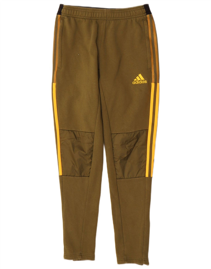 Męskie spodnie dresowe ADIDAS, małe, bawełniane w kolorze khaki