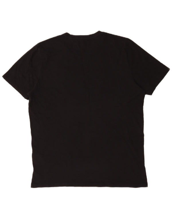 Męski T-shirt z grafiką Jack & Jones, 2XL, czarna bawełna
