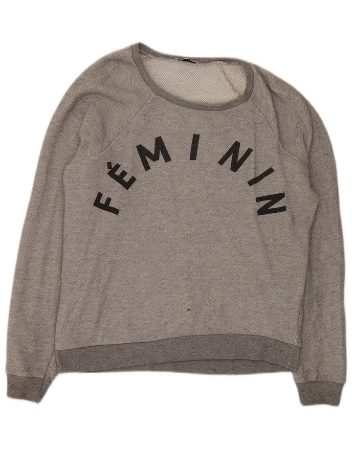 WHISTLES Damska bluza oversize z grafiką UK 8 Small Grey