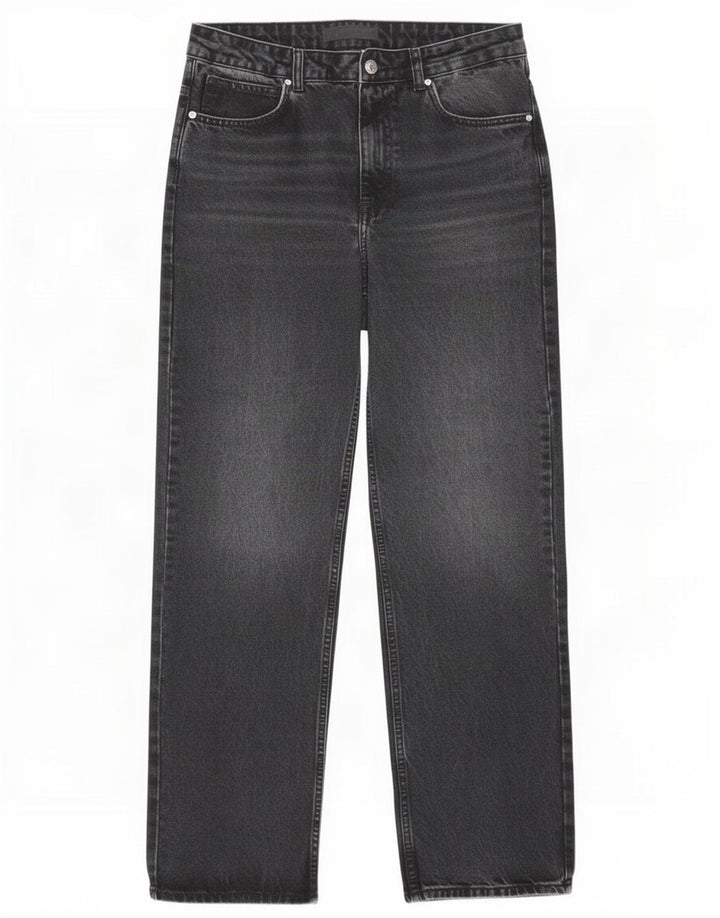Damskie proste dżinsy Zara EU 40 Medium W30 L31 Czarna bawełna