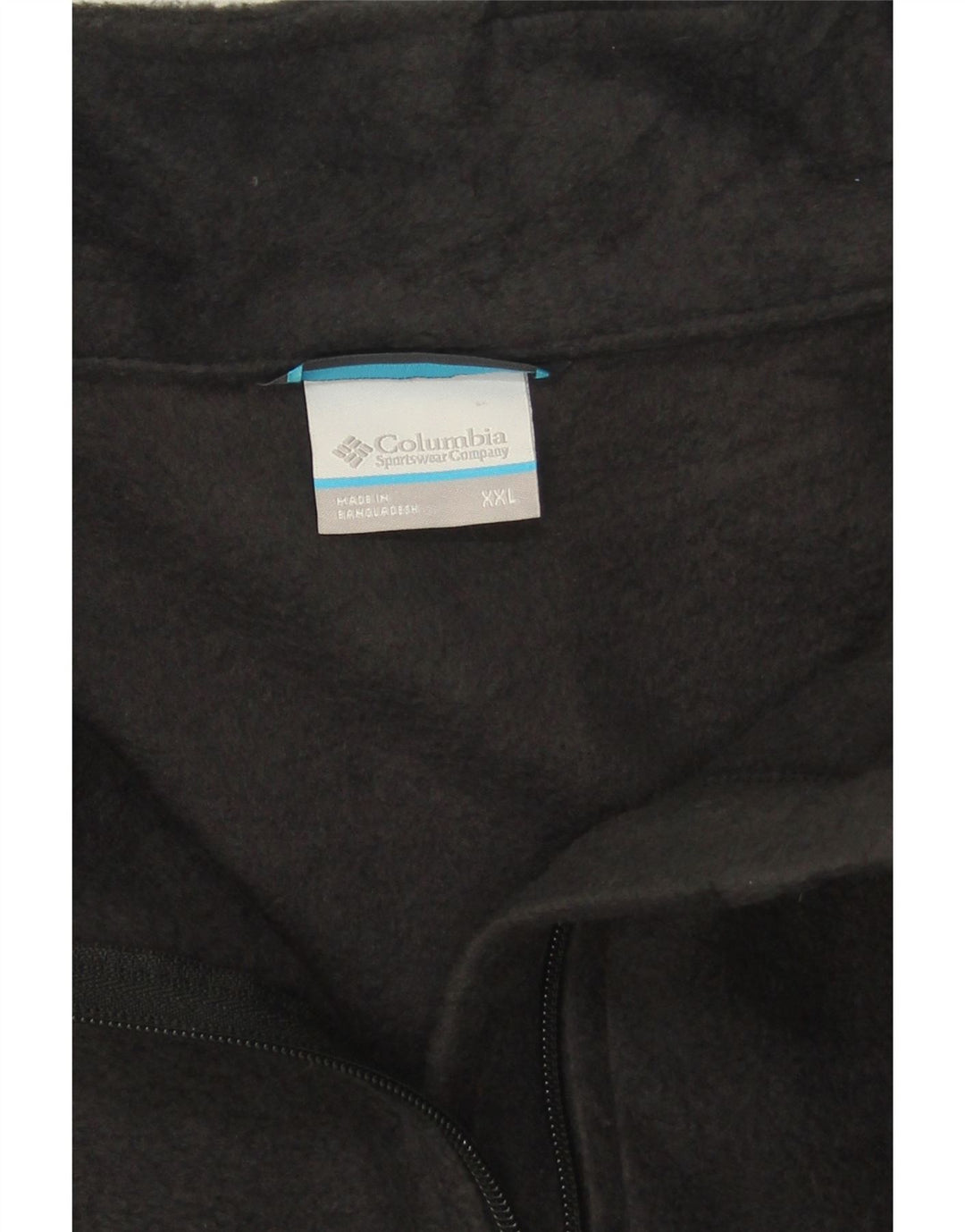 Męski sweter polarowy COLUMBIA z zamkiem błyskawicznym, 2XL, szary poliester w blokach kolorów