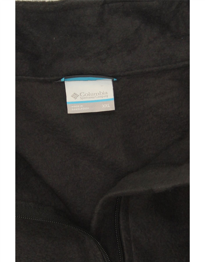 Męski sweter polarowy COLUMBIA z zamkiem błyskawicznym, 2XL, szary poliester w blokach kolorów