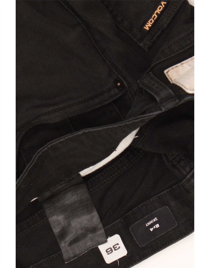 Męskie obcisłe dżinsy Volcom W36 L32 Czarne bawełniane