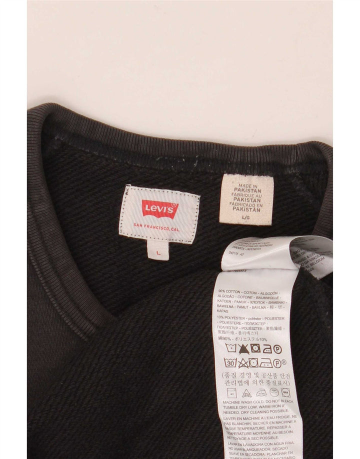 Męski sweter Levi's, duży, czarny, bawełniany