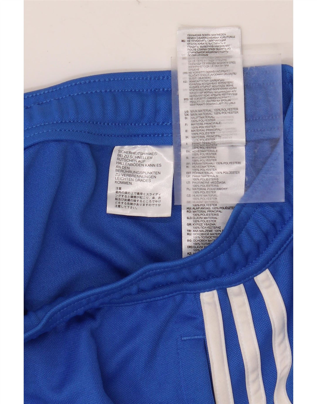 Damskie spodnie dresowe ADIDAS Climalite UK 10, małe, niebieskie, poliestrowe