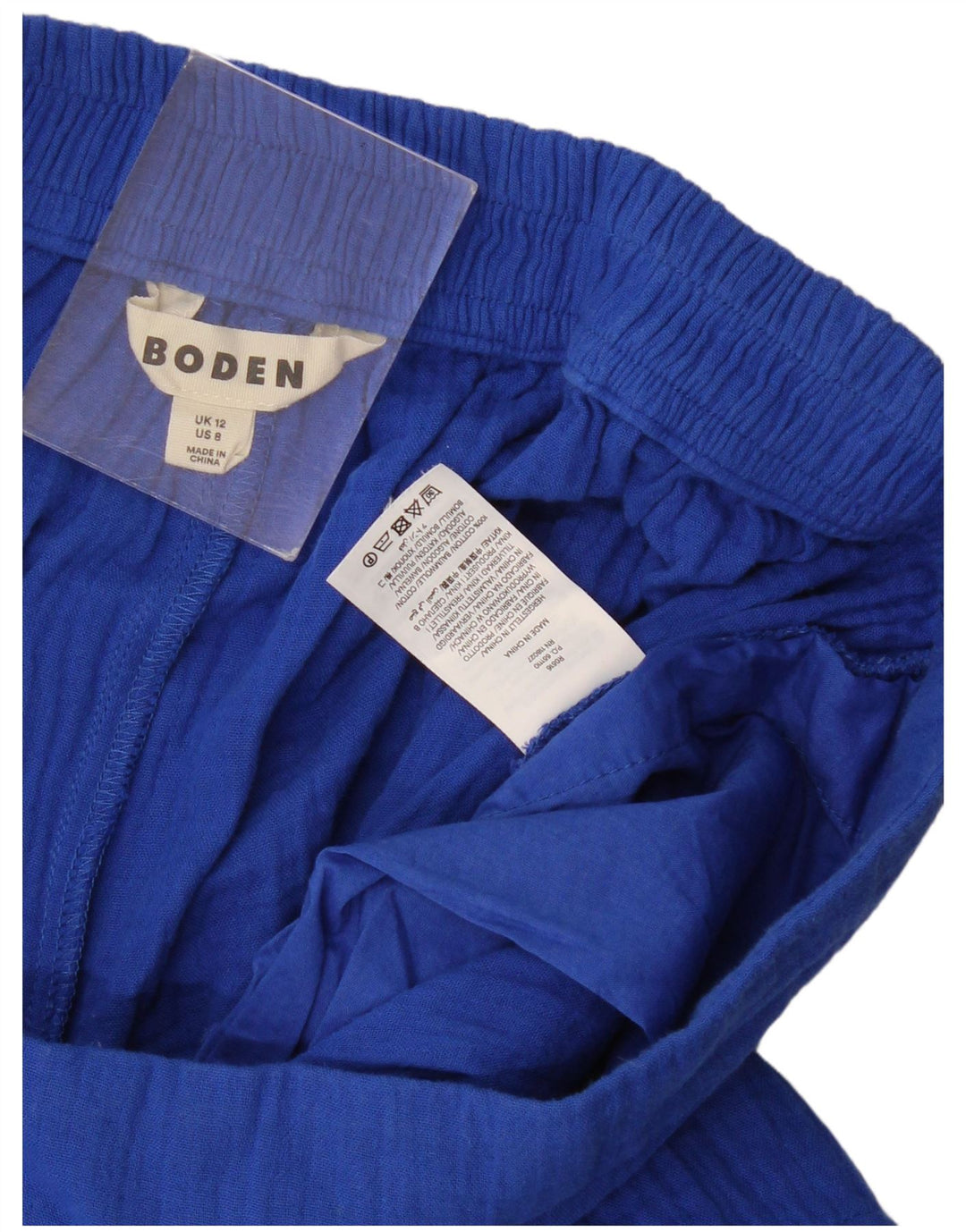 Damskie spodenki codzienne Boden UK 12 Medium W30 Niebieskie bawełniane