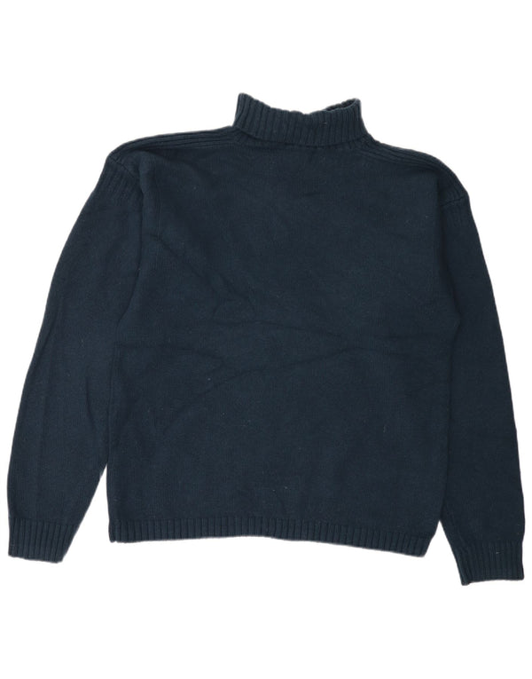Damski sweter z golfem LEVI'S UK 18 XL Granatowy, z owczej wełny