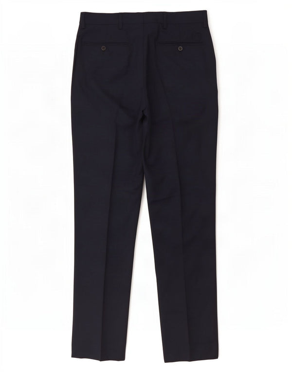 Męskie spodnie casual Marks & Spencer Slim Fit W30 L31 Granatowy poliester